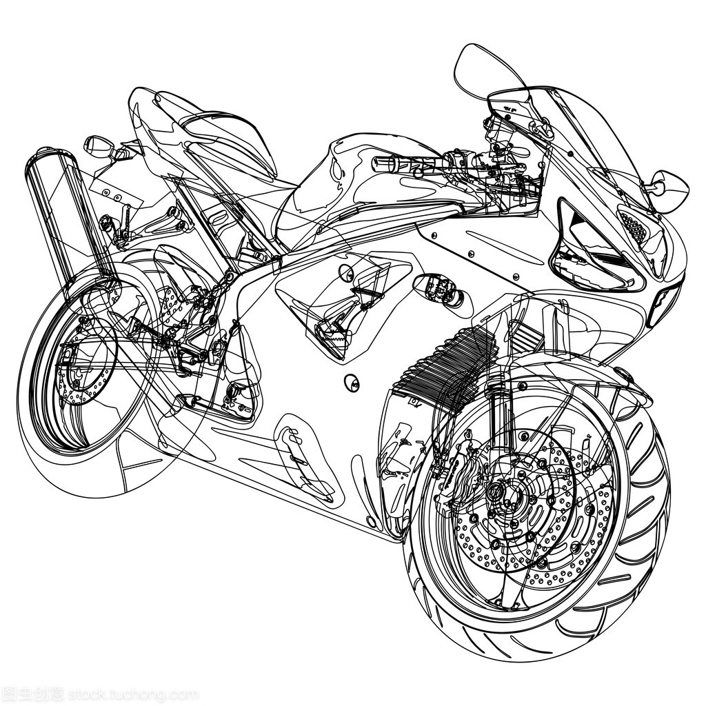 驰骋于线条间的金属骏马——摩托车素描漫谈